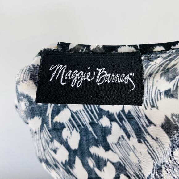 Maggie Barnes Sz 1X Printed Layered Look Cowl Neck Sequin Embellished Blouse Top - Picture 3 of 4